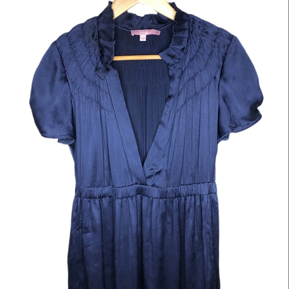 Calypso St. Barth Navy Blue Silk Dress - Picture 3 of 4